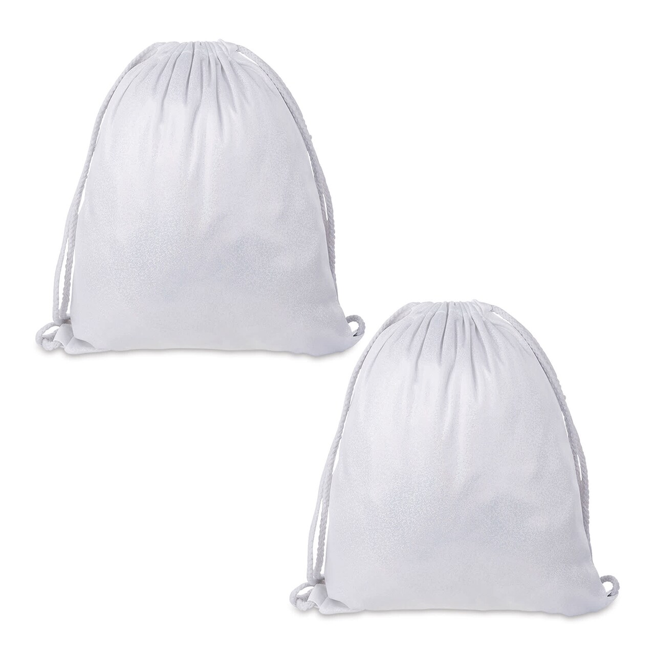 Craft Express Sublimation Printing Drawstring Backpacks - Glitter, Pkg of 2